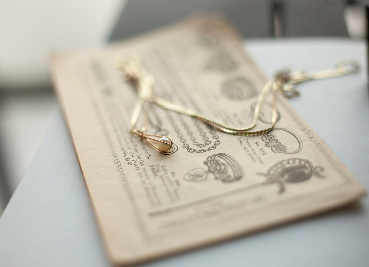 14k Caged Pearl