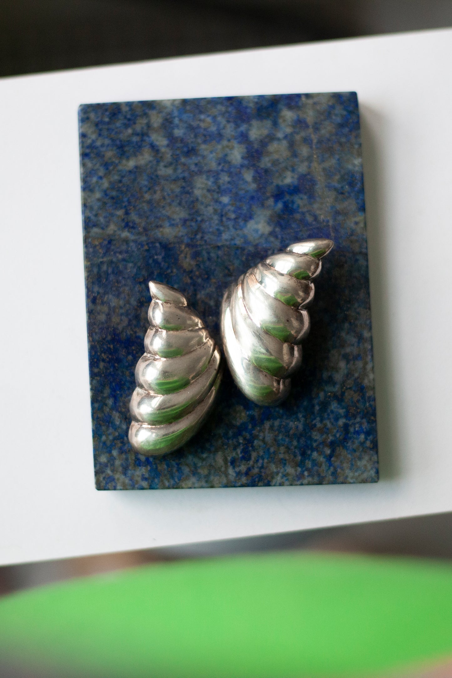 Silver Puff Earrings