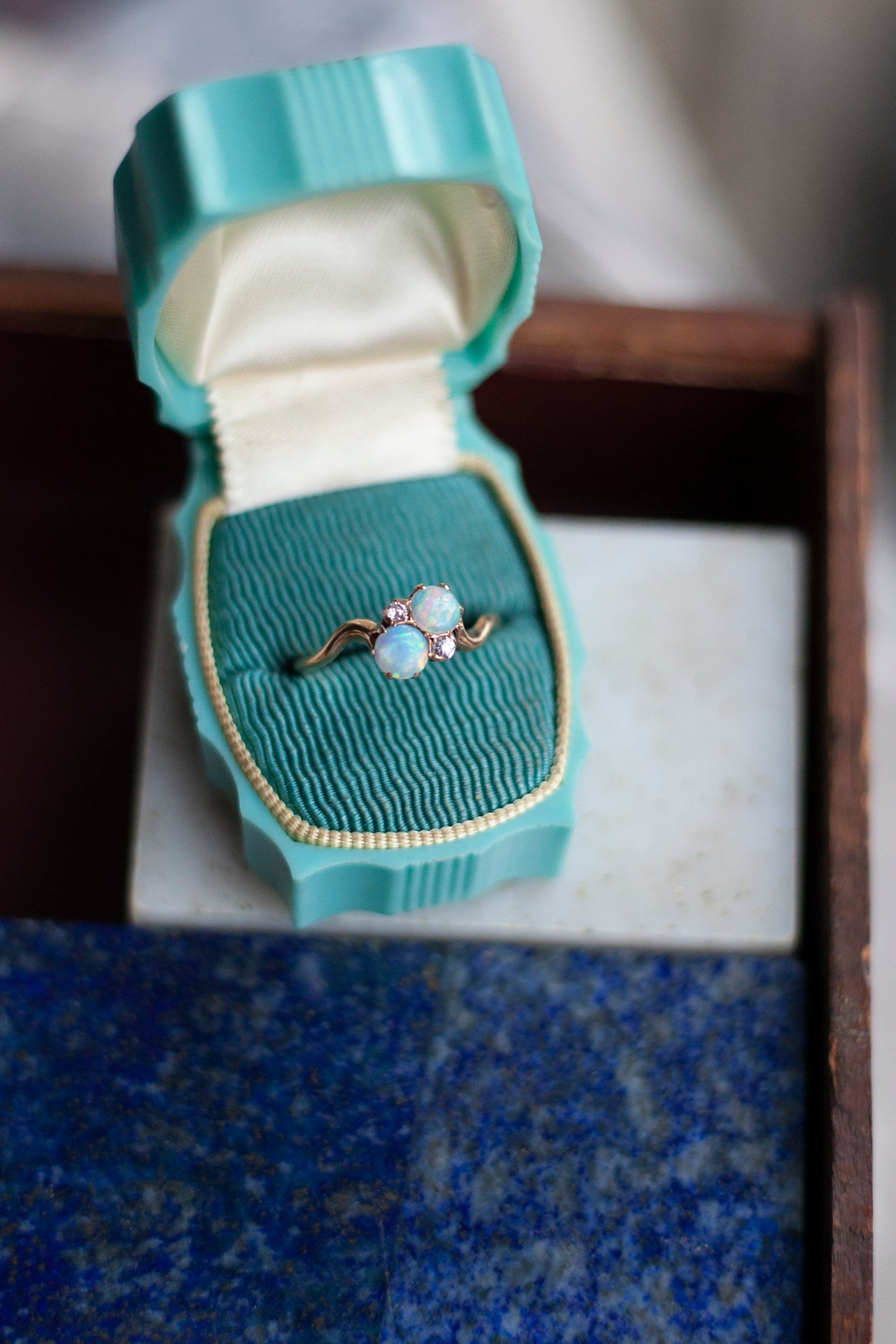Antique Double Opal Ring