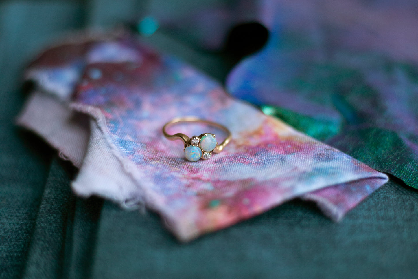Antique Double Opal Ring
